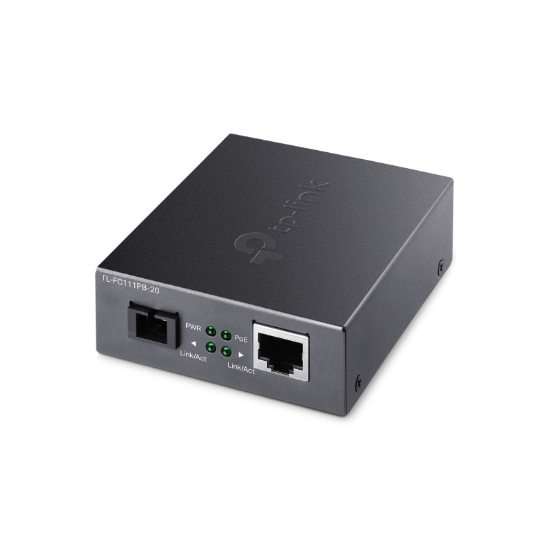 TP-Link FC111PB-20 network media converter 100 Mbit/s Single-mode Black