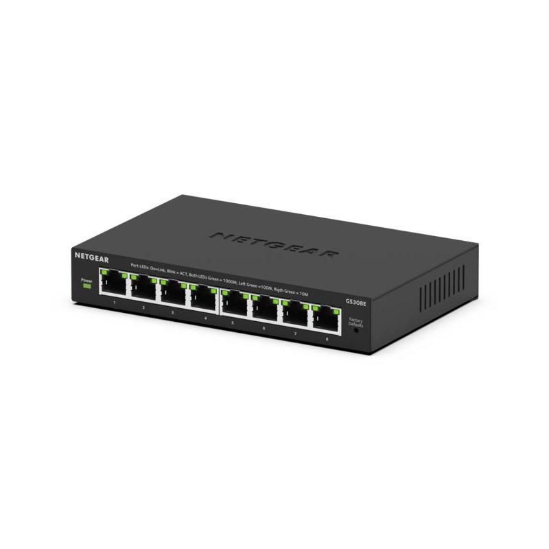 NETGEAR GS308E Managed L2/L3 Gigabit Ethernet (10/100/1000) Power over Ethernet (PoE) Black