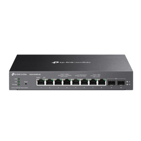 P-Link Omada 8-Port 2.5GBASE-T and 2-Port 10GE SFP+ Smart Switch with 8-Port PoE+