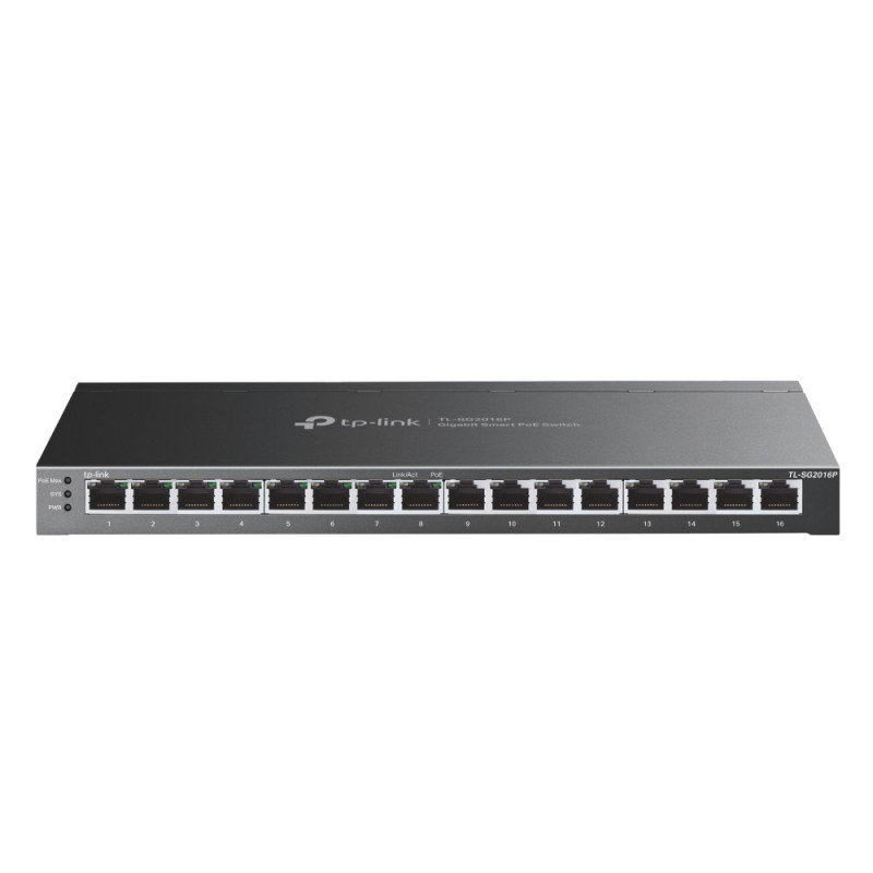 P-Link JetStream 16-Port Gigabit Smart Switch with 8-Port PoE+