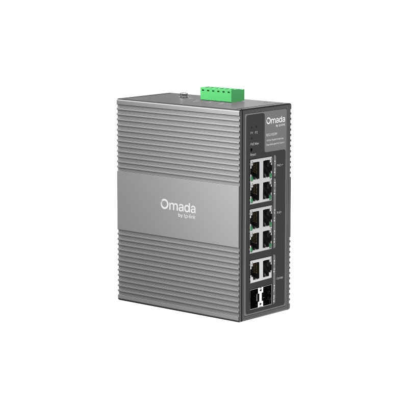 P-Link Omada 10-Port Gigabit Industrial Easy Managed Switch with 6-Port PoE+ and 2-Port PoE++